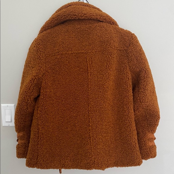 Anthropologie burnt orange Marrakech Sherpa teddy jacket/coat - Picture 3 of 6
